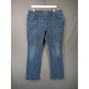 Levis 580 Straight Leg Jeans Womens 20W Medium Wash Blue Denim Stretch